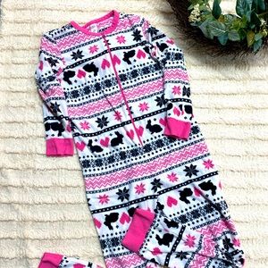 Pink Bunny Winter Onesie